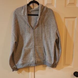 Gray Zip-Up Hoodie
